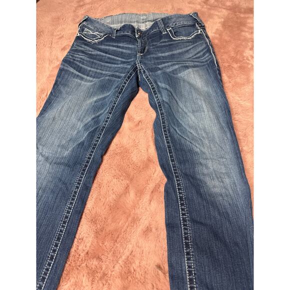 Ariat REAL Women’s Midrise Bootcut Jeans – Size 16WL (36x33), Dark Wash - Picture 3 of 11